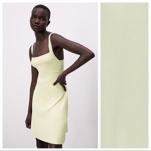 Zara Pastel Yellow Knitted Sleeveless Mini Dress